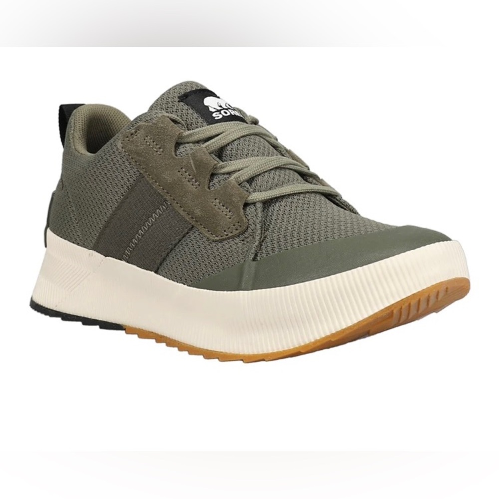 Sorel Women’s Out N About III Waterproof Low Sneaker Stone Green Sea Salt